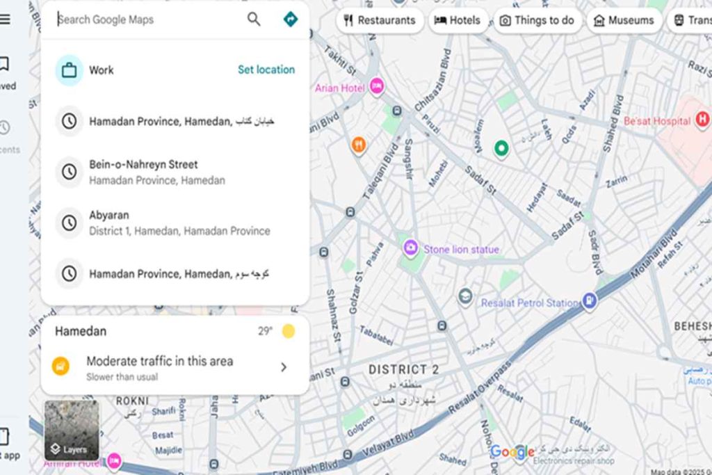 مرحله یک سایت گوگل مپ 1